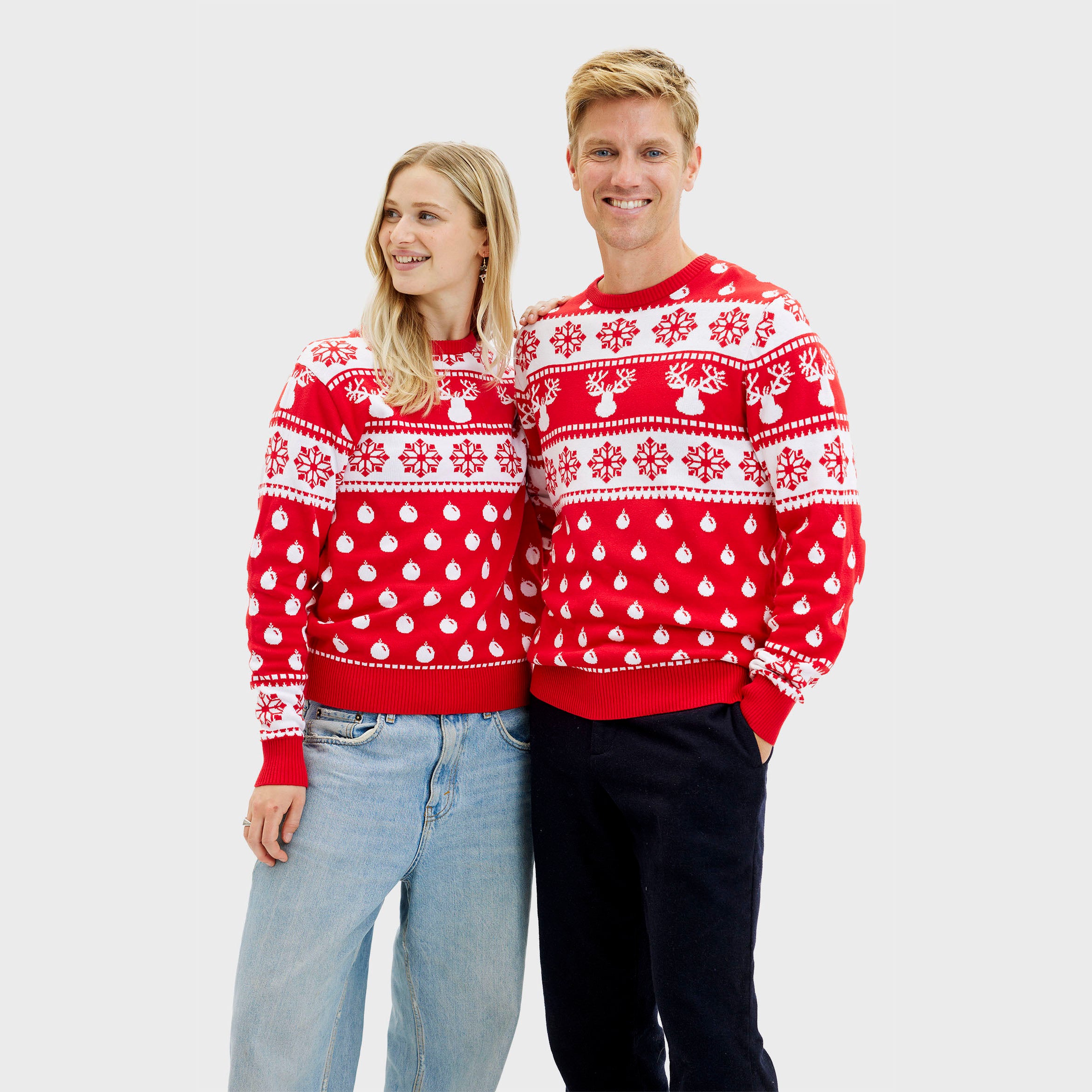 Il Classico Maglione Natalizio Rosso - Uomo.